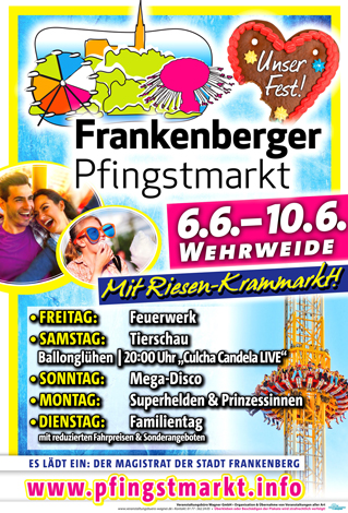 Frankenberger Pfingsmarkt Plakat